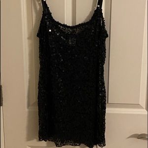 Sheer Black Sequin Blouse